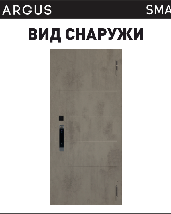 Аргус СМАРТ АГАТ ТЁМНЫЙ БЕТОН — входная дверь, Argushop