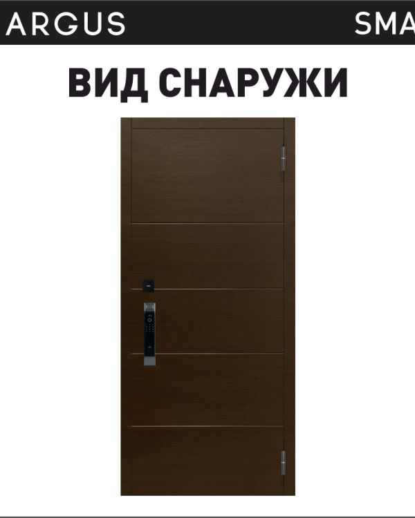 Аргус СМАРТ АГАТ ВЕНГЕ ГОРИЗОНТ — входная дверь, Argushop