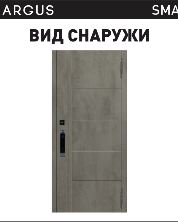 Аргус СМАРТ ЛОФТ ТЁМНЫЙ БЕТОН — входная дверь, Argushop