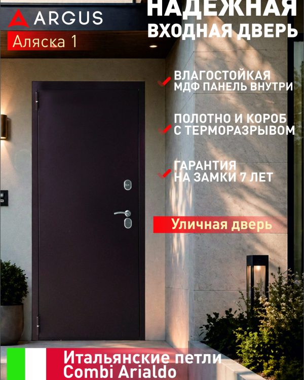 Аргус Аляска 1 Уличная дверь — входная дверь, Argushop